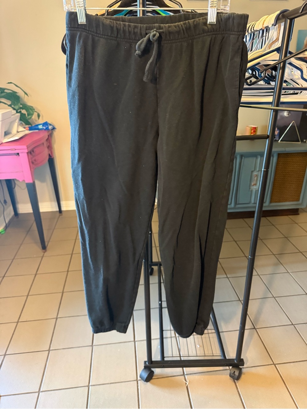 Aeropostale Black Women's Drawstring Jogger Pants